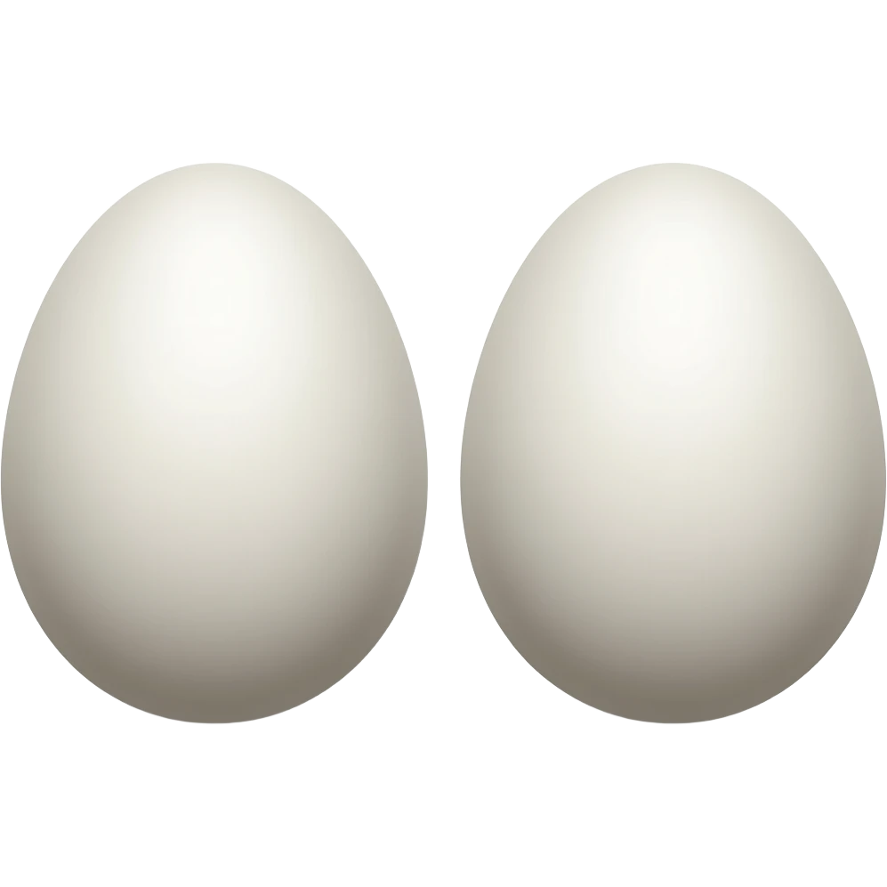 two eggs not white emoji