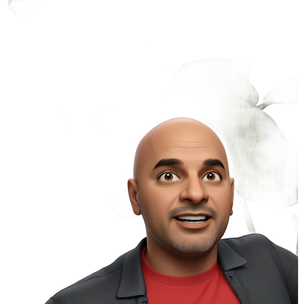 bald man in red shirt emoji