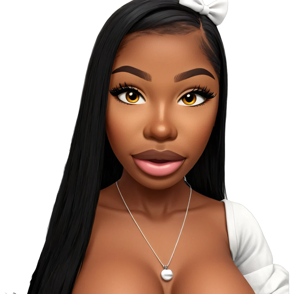 dark-skinned girl with stuffed toy emoji