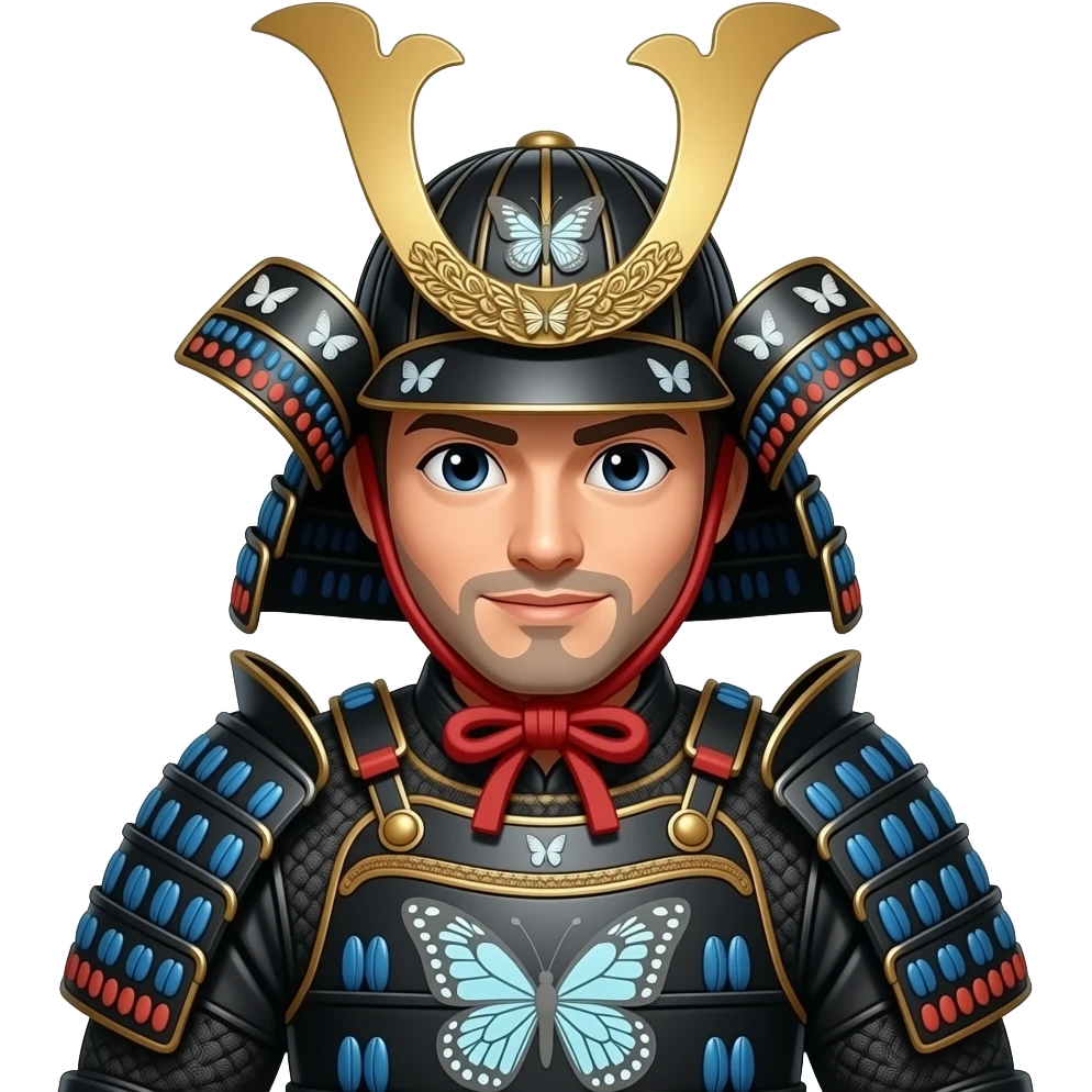 Butterfly samurai emoji