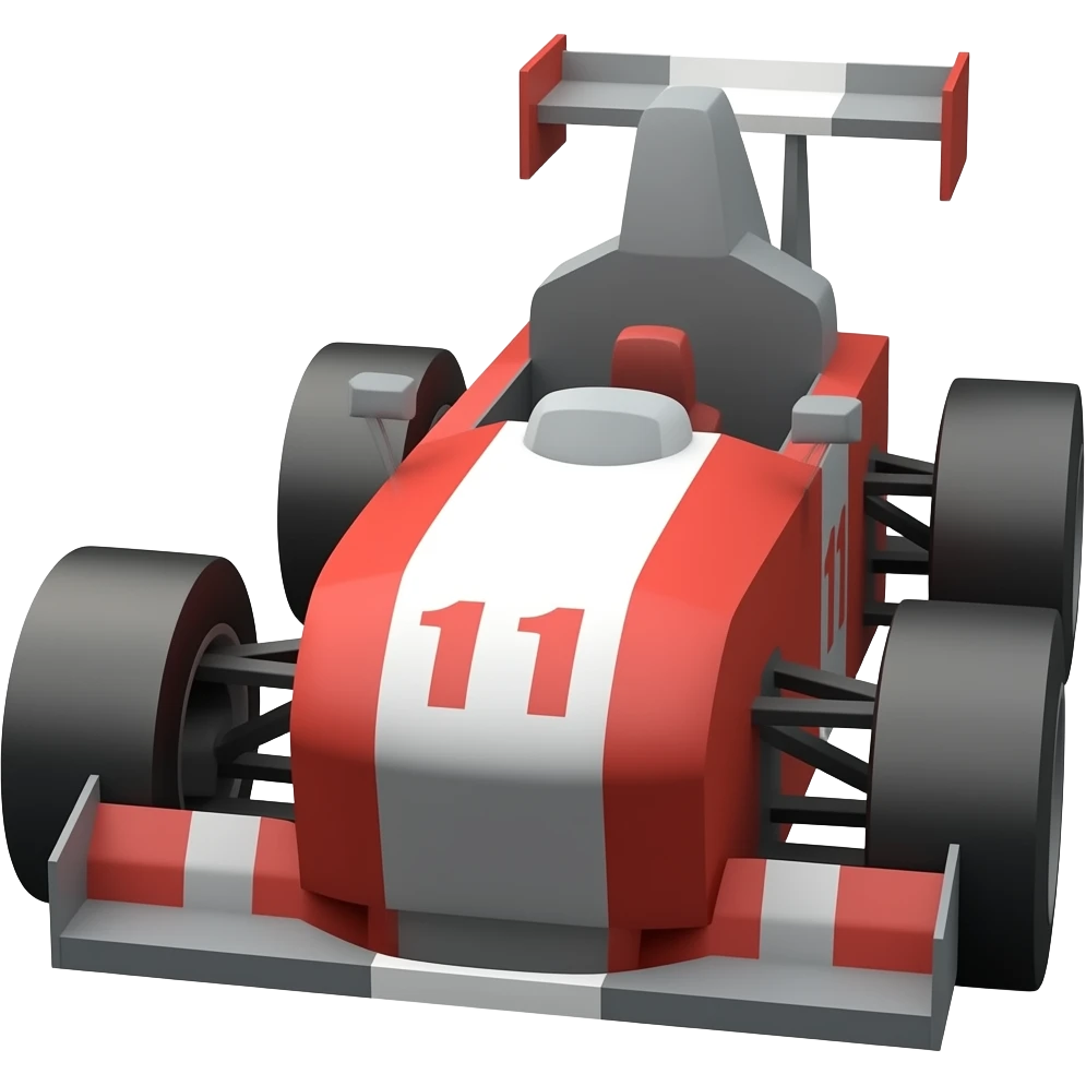Lowpoly race car emoji