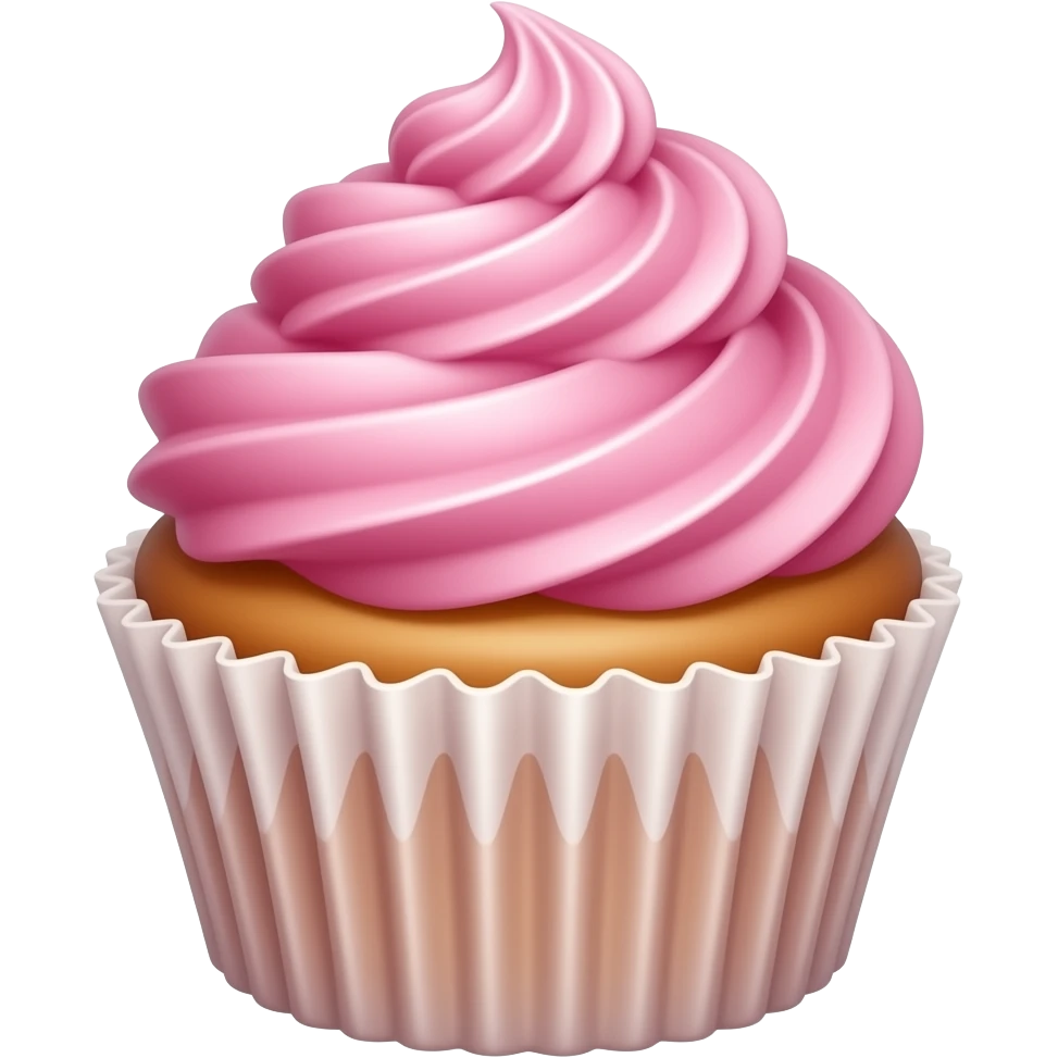 Cupcake with pink icing emoji