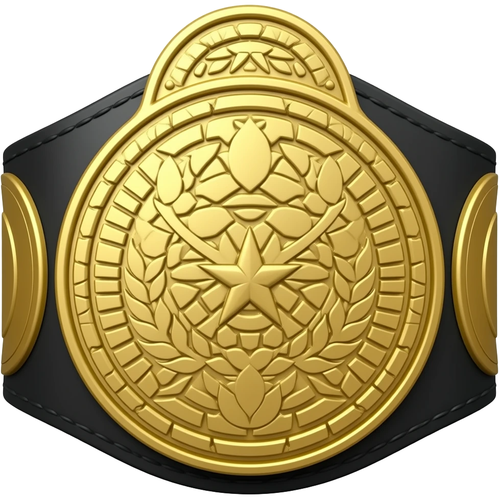 simple gold and black championship belt emoji