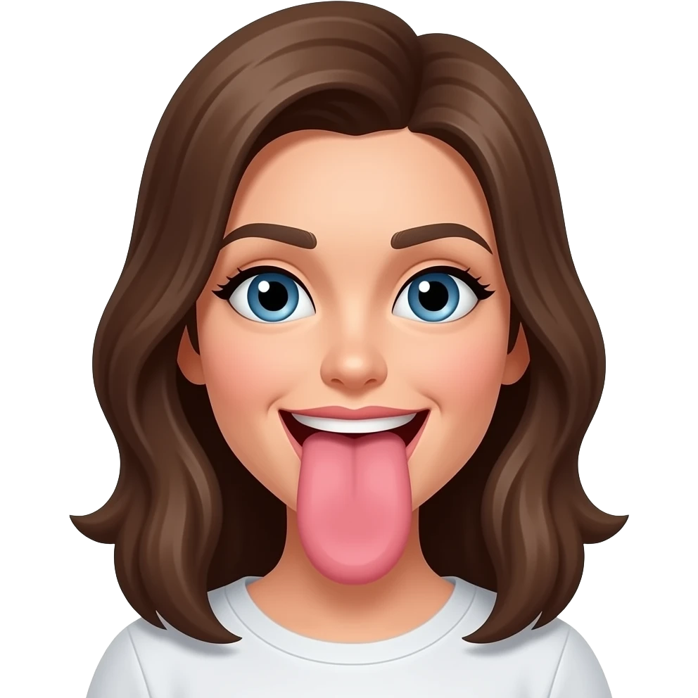 Woman with dick in mouth emoji