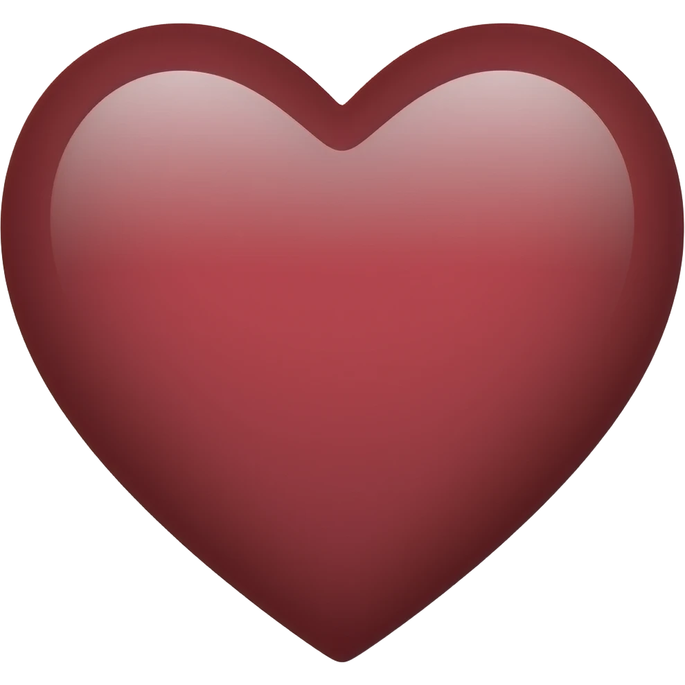 Maroon heart emoji