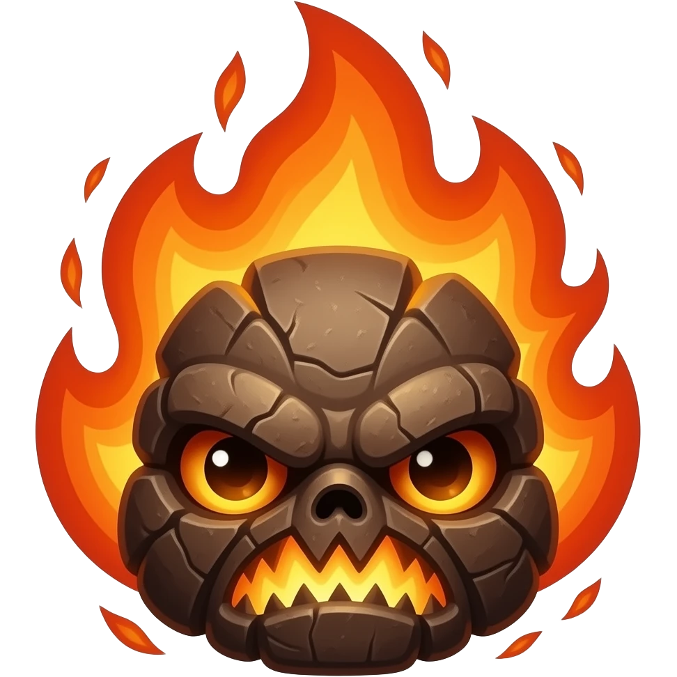 Fire rock golem emoji