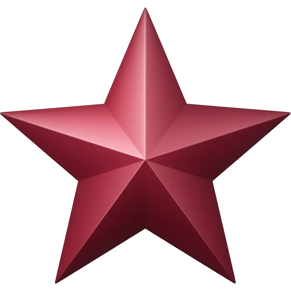 Burgundy star emoji