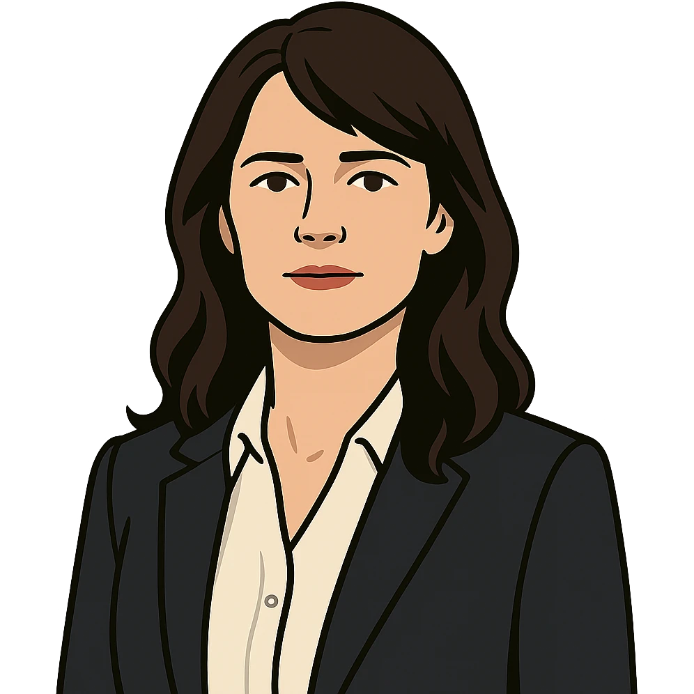flat toon style portrait of Teresa Lisbon from The Mentalist emoji