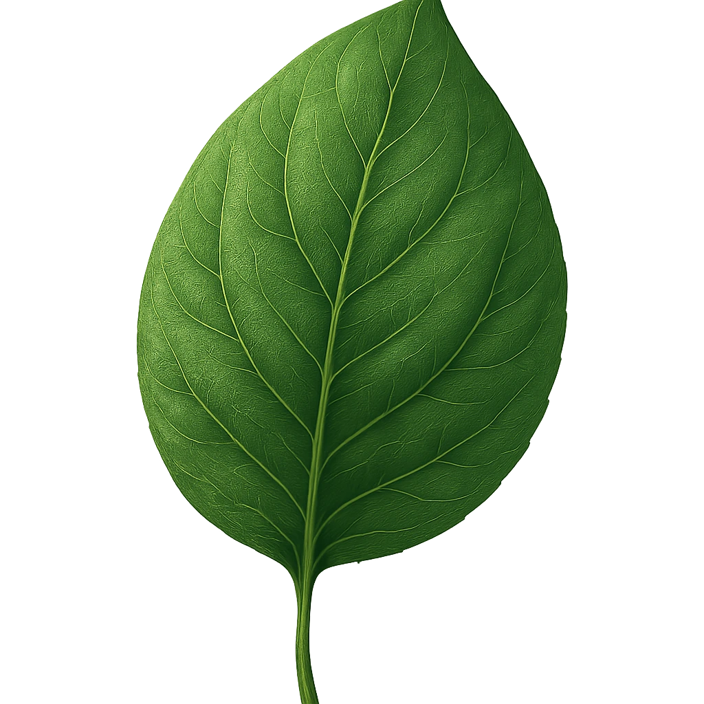 green leaf, digital illustration emoji