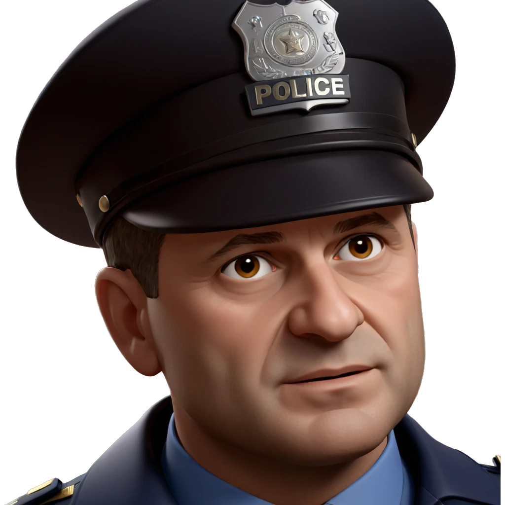 police officer portrait in uniform emoji