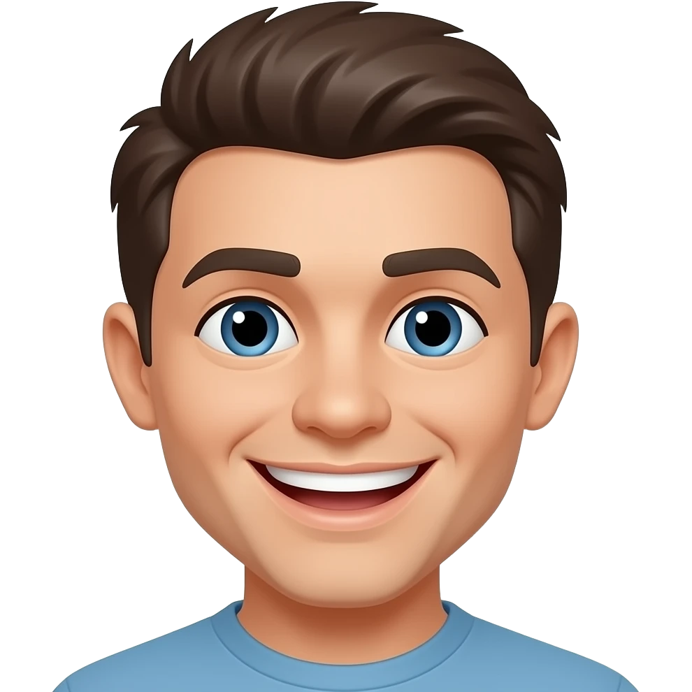 A person laughing with the angle of the emoji taken from their forehead emoji