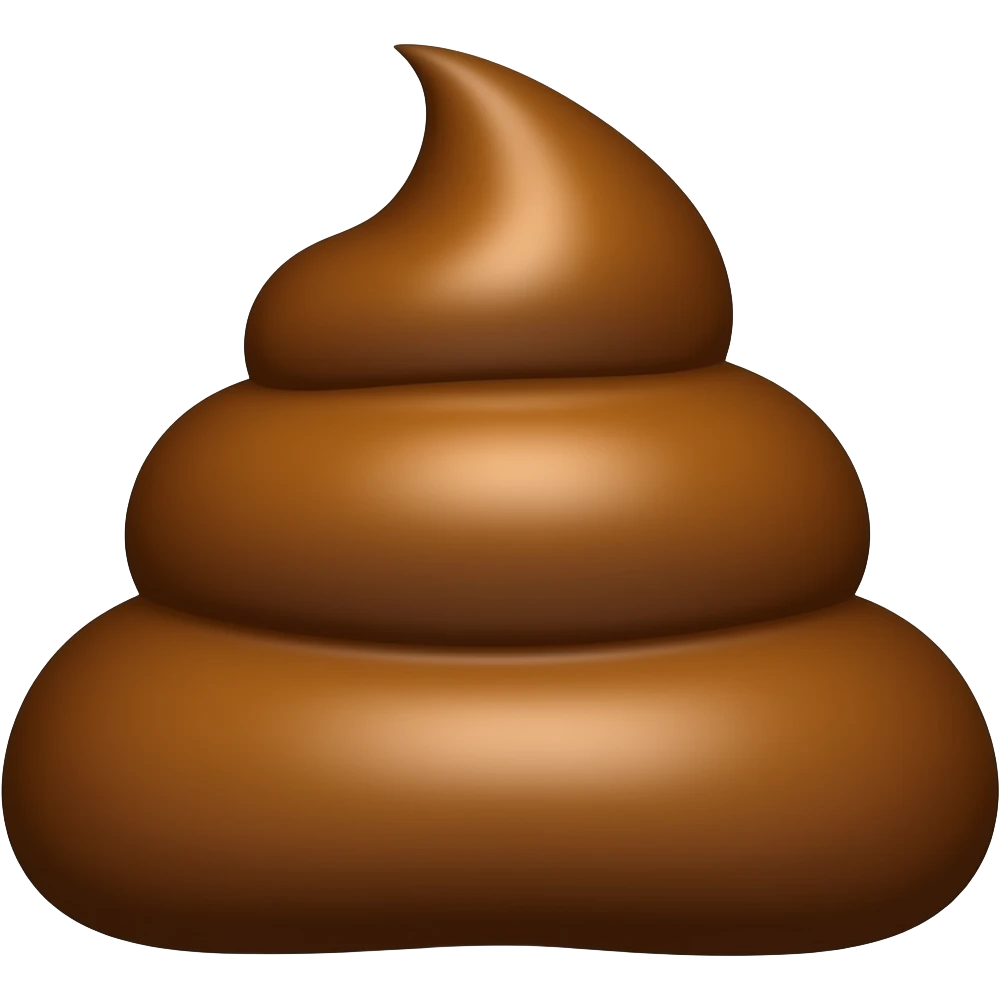 Cocô quadrado sem rosto e o formato dele é quadrado emoji