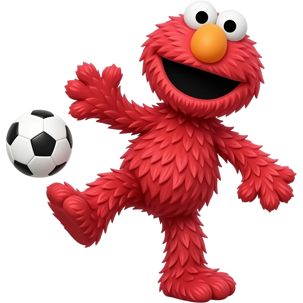 Bad elmo, bad! Kicking elmo emoji
