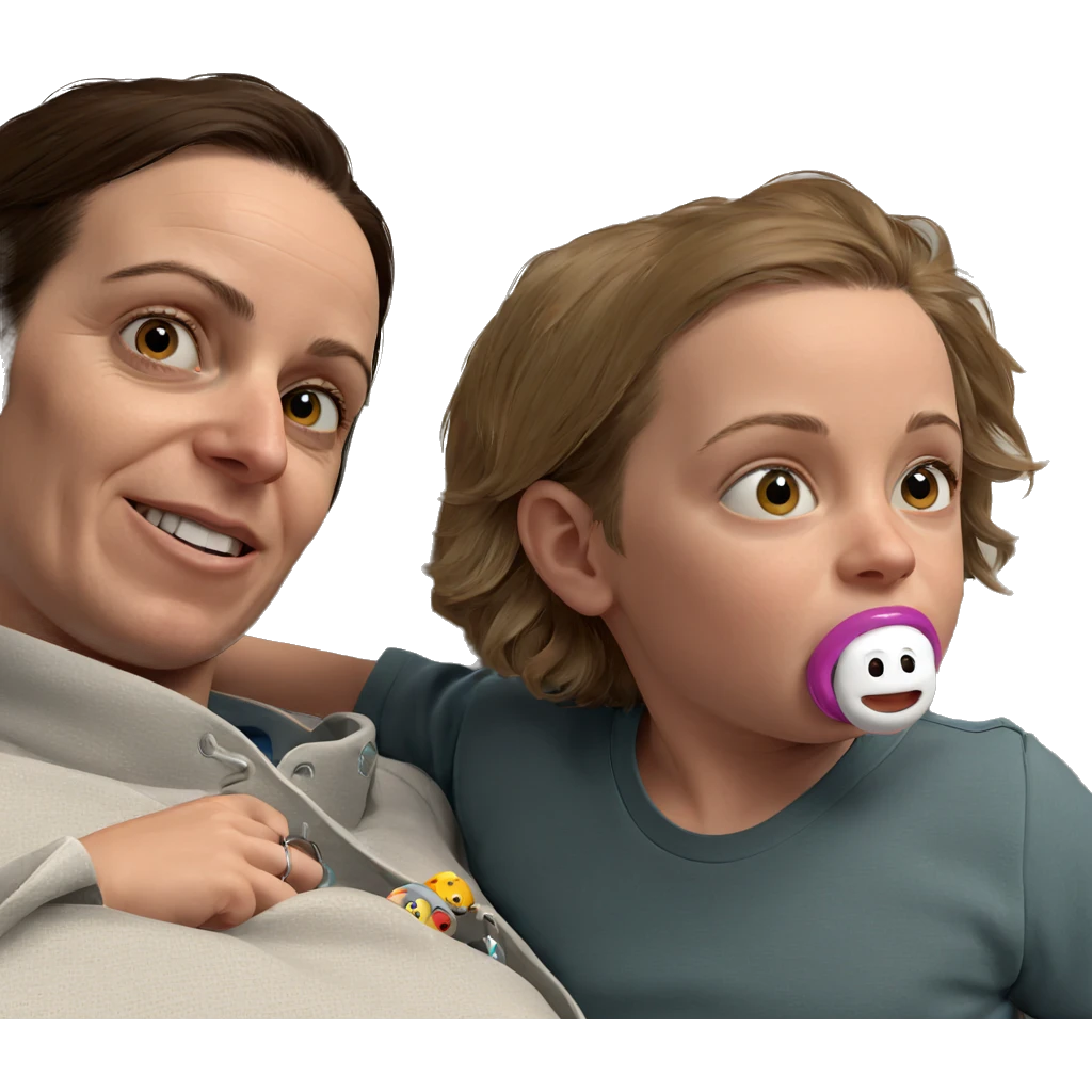 baby boys with pacifiers emoji