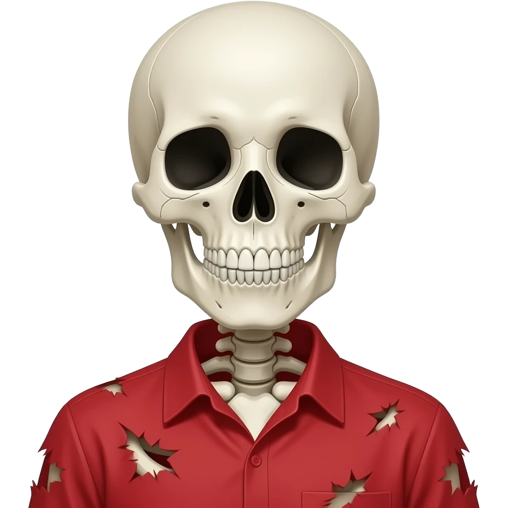 Jack, the skeleton from the night before Christmas wearing messy shirt saying ew emoji