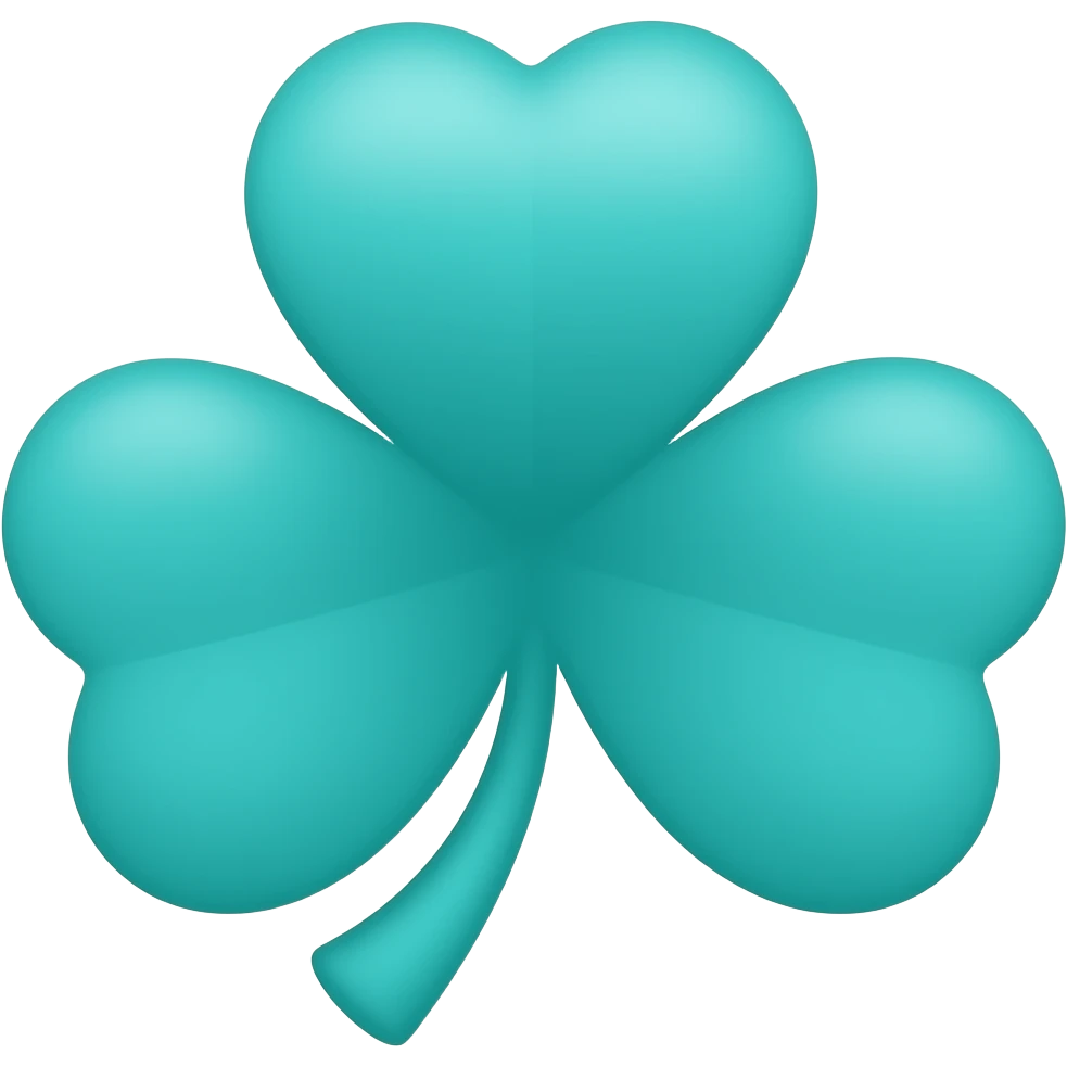 🍀 in türkis emoji
