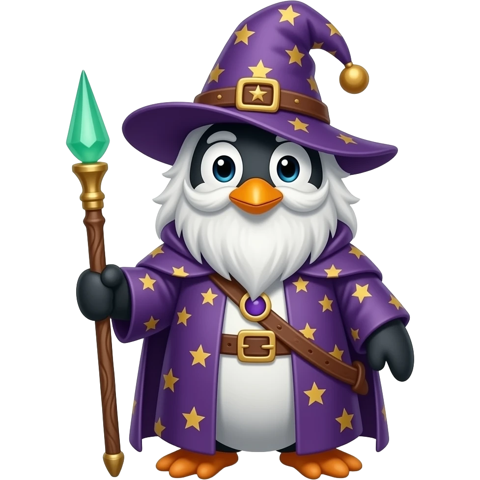Penguin Wizard emoji