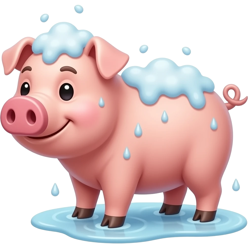 Daddy pig bathing emoji