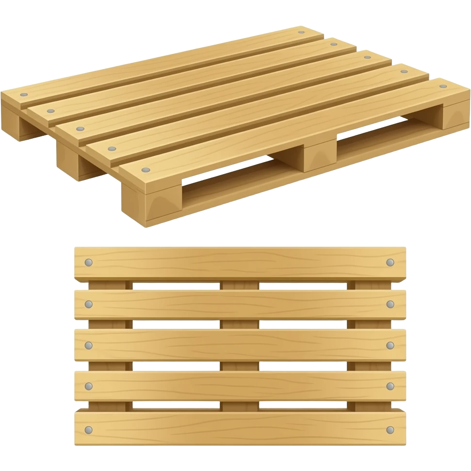 Поддон , палету, пустую с боку и верху emoji