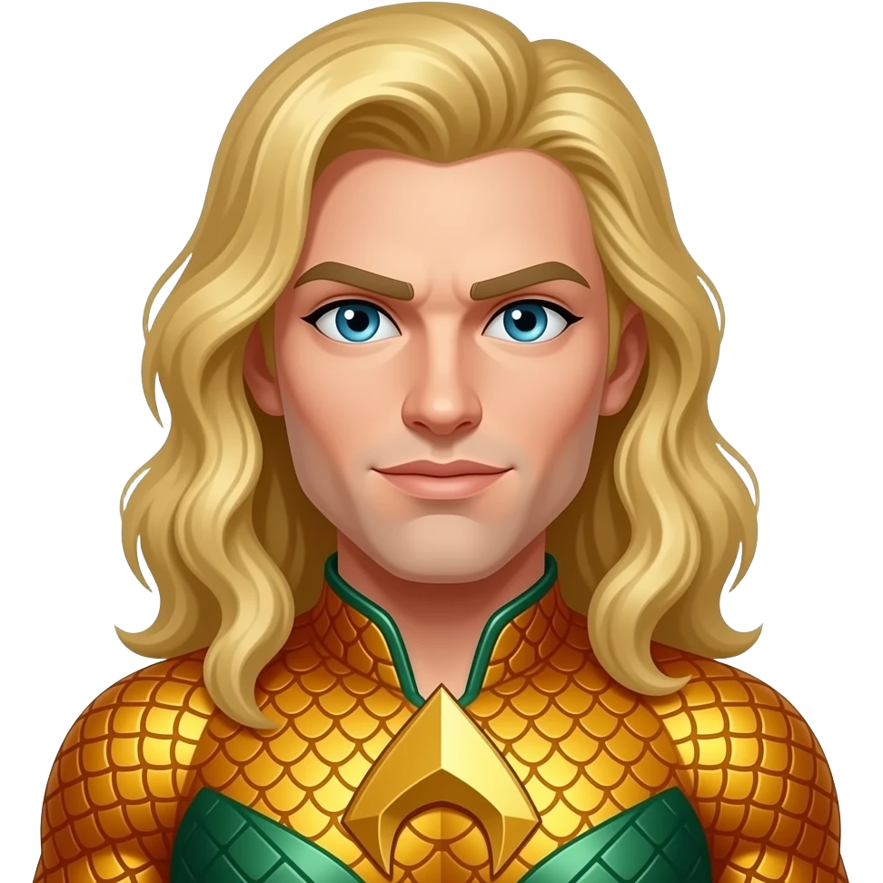 Aquaman from Heroes and Villains with blonde hair emoji