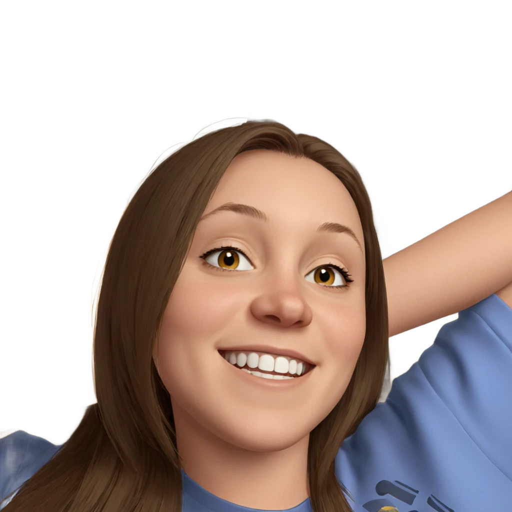 girl with a warm smile emoji