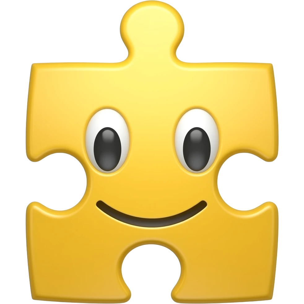 😃puzzle emoji yellow emoji