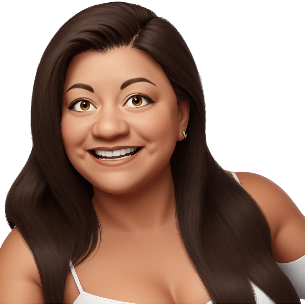 smiling girl with long hair emoji