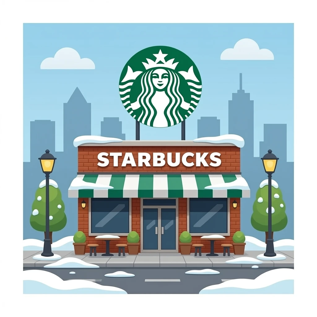 Starbucks Cafe cold emoji