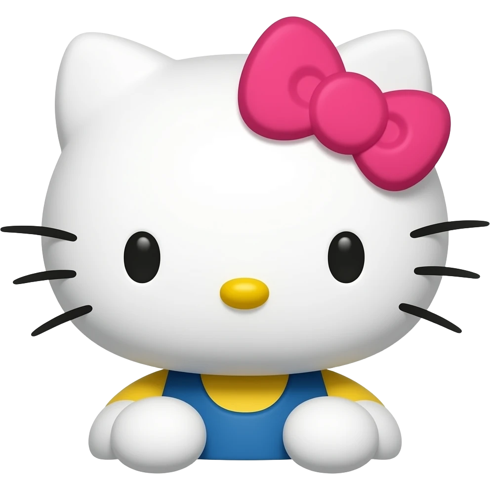Gerçek insan benzen bir hello kitty emoji