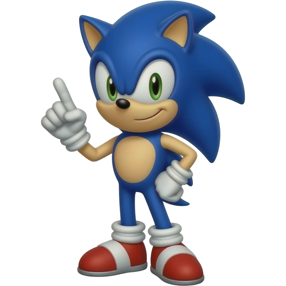Sonic posing emoji