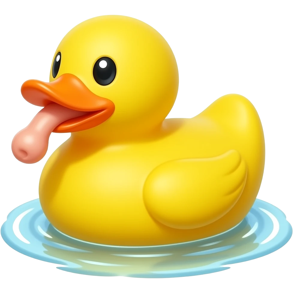 Rubber Duck with cock emoji