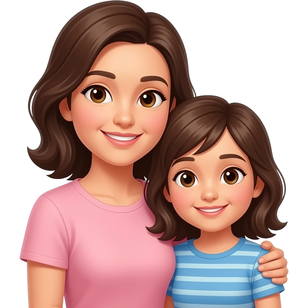 Mother and daughter bond emoji