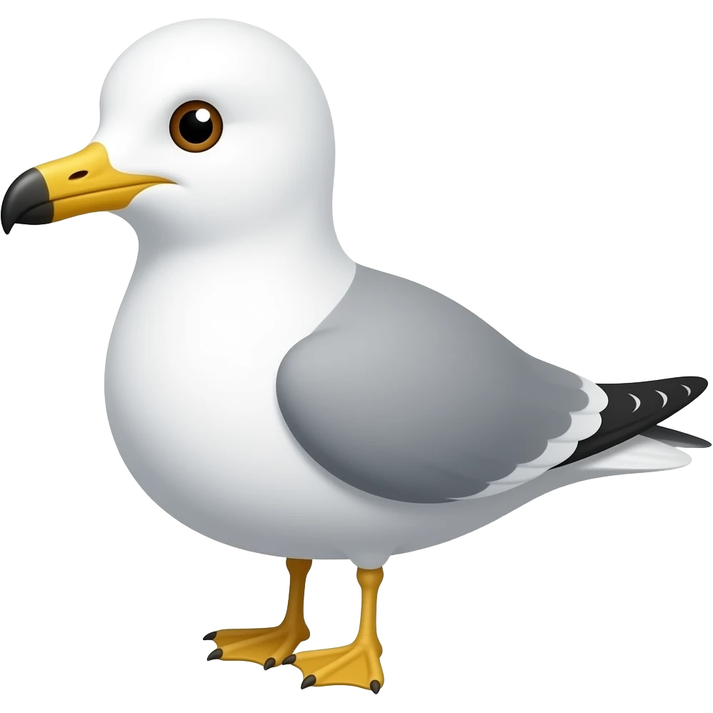 awkwardly small seagull emoji