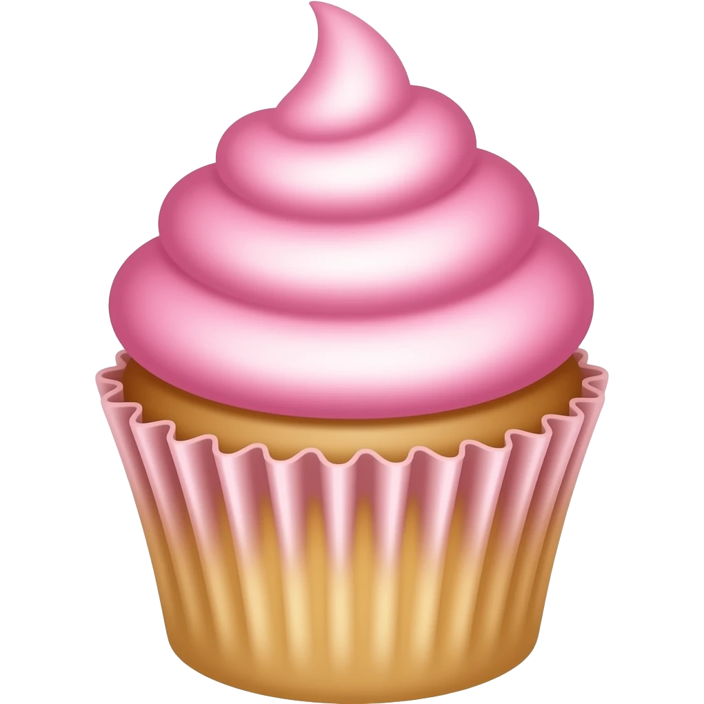Cupcake with pink icing emoji