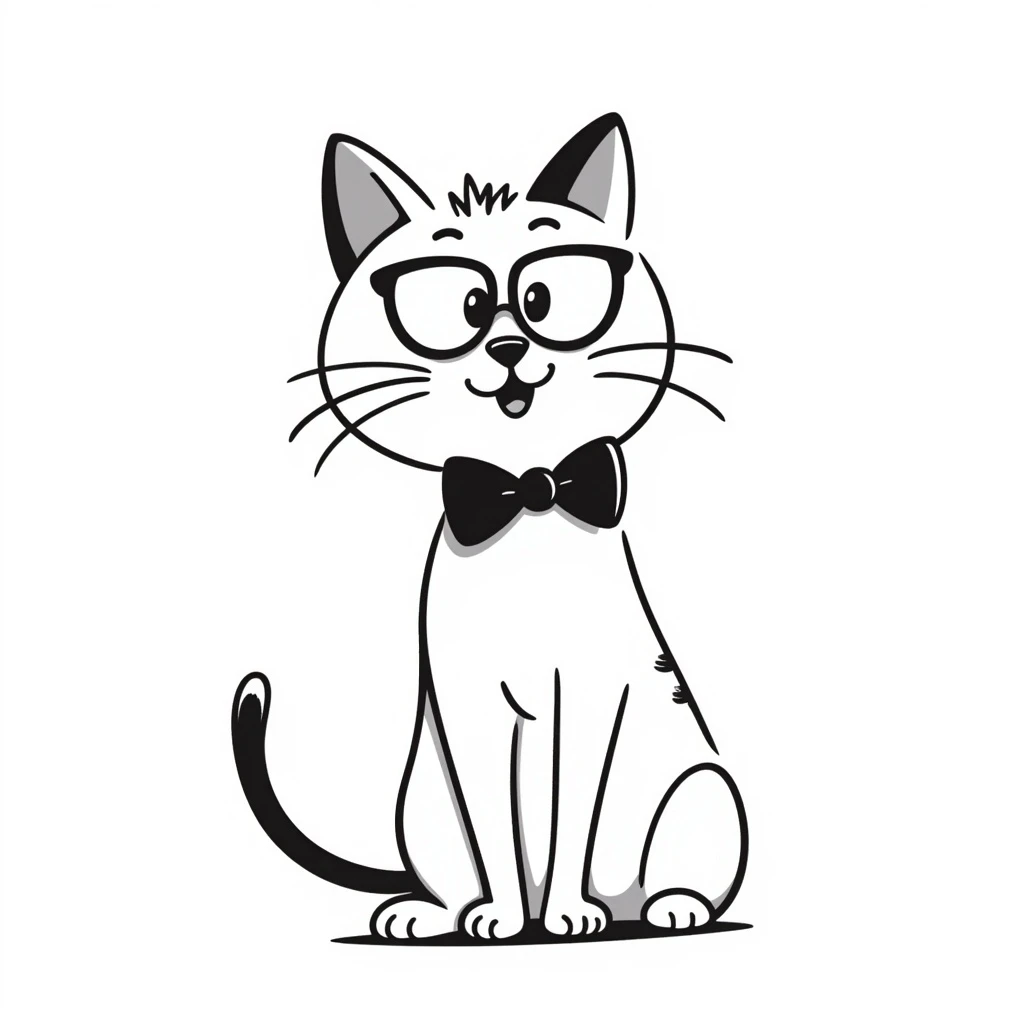 A happy cat wearing glasses emoji