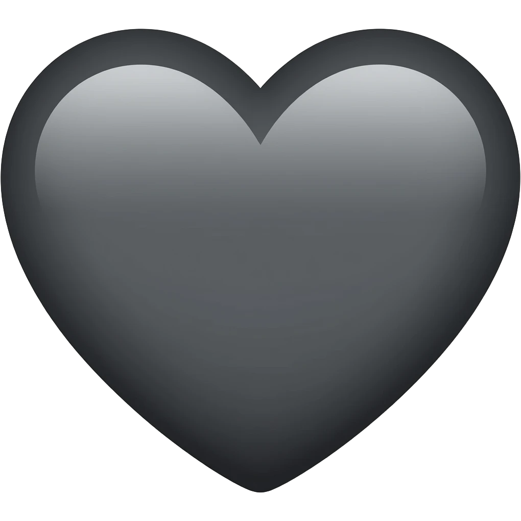 Dark gray heart emoji