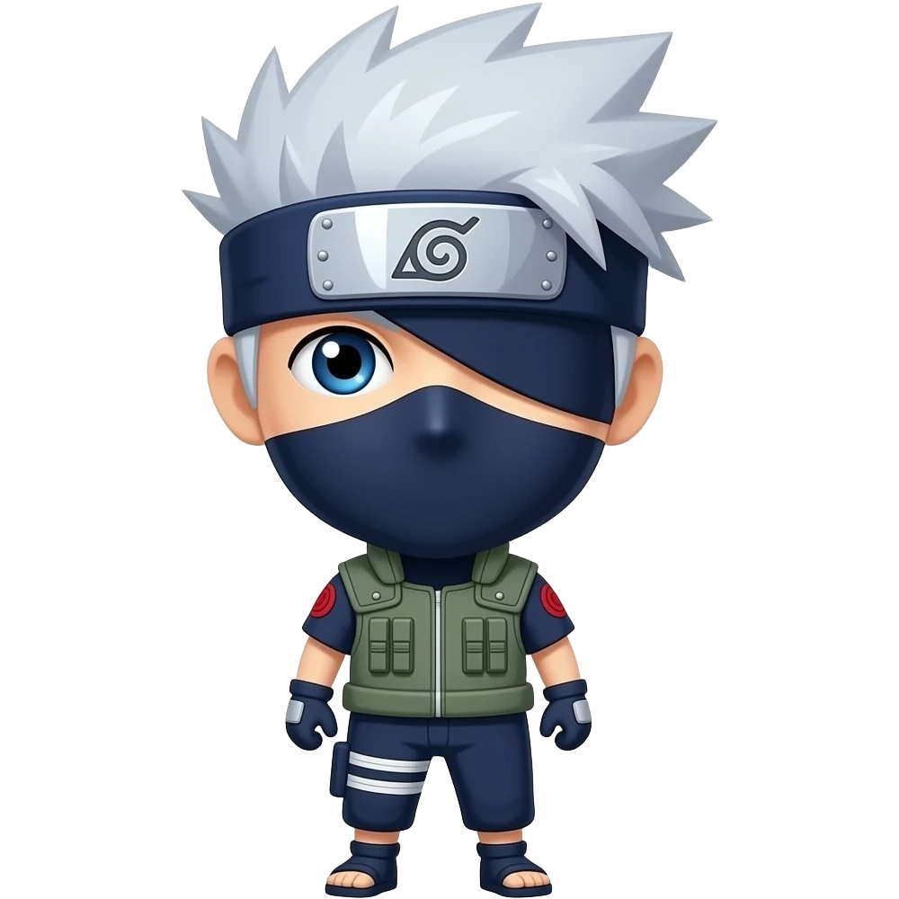 With full body kakashi left eye hide emoji