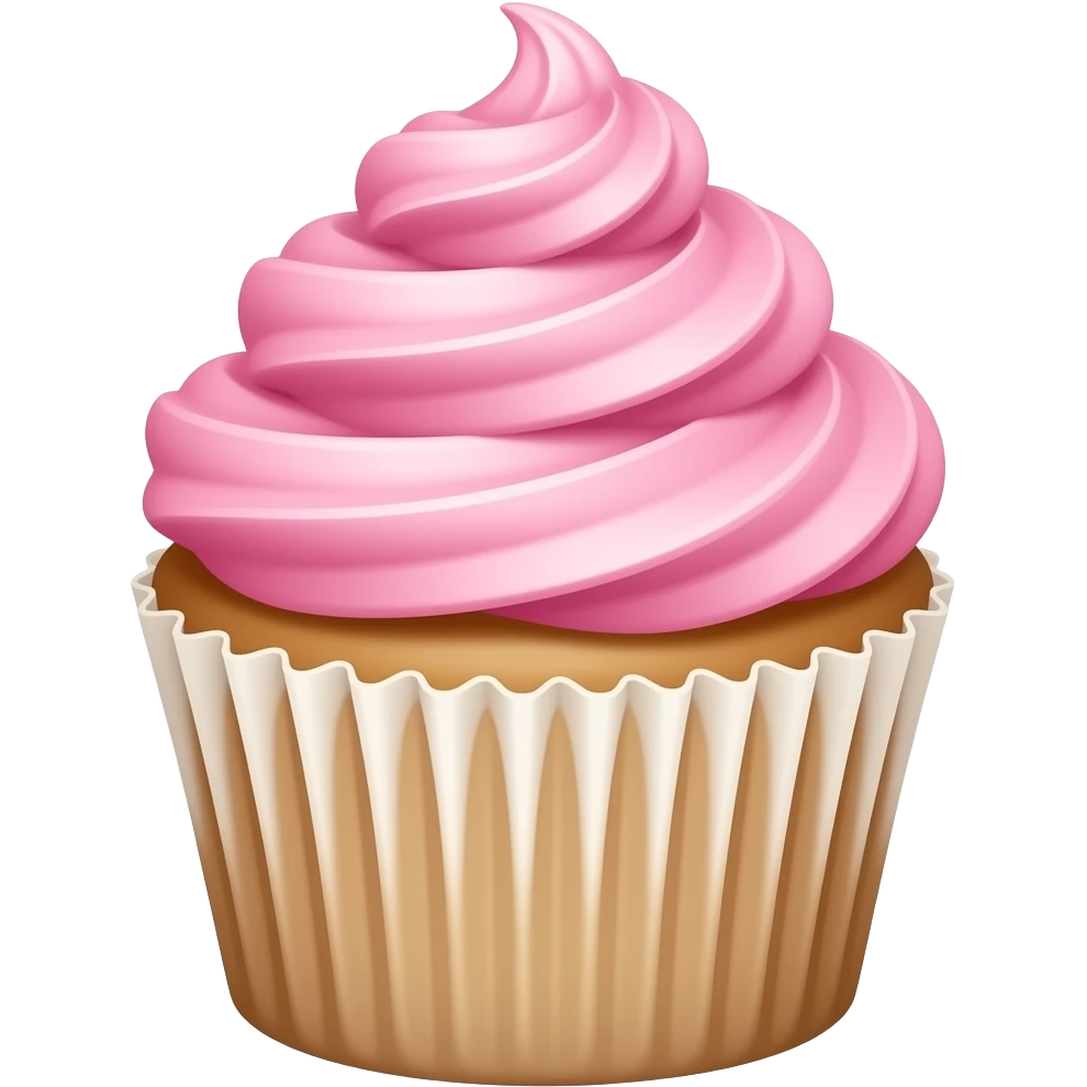 Cupcake with pink icing emoji