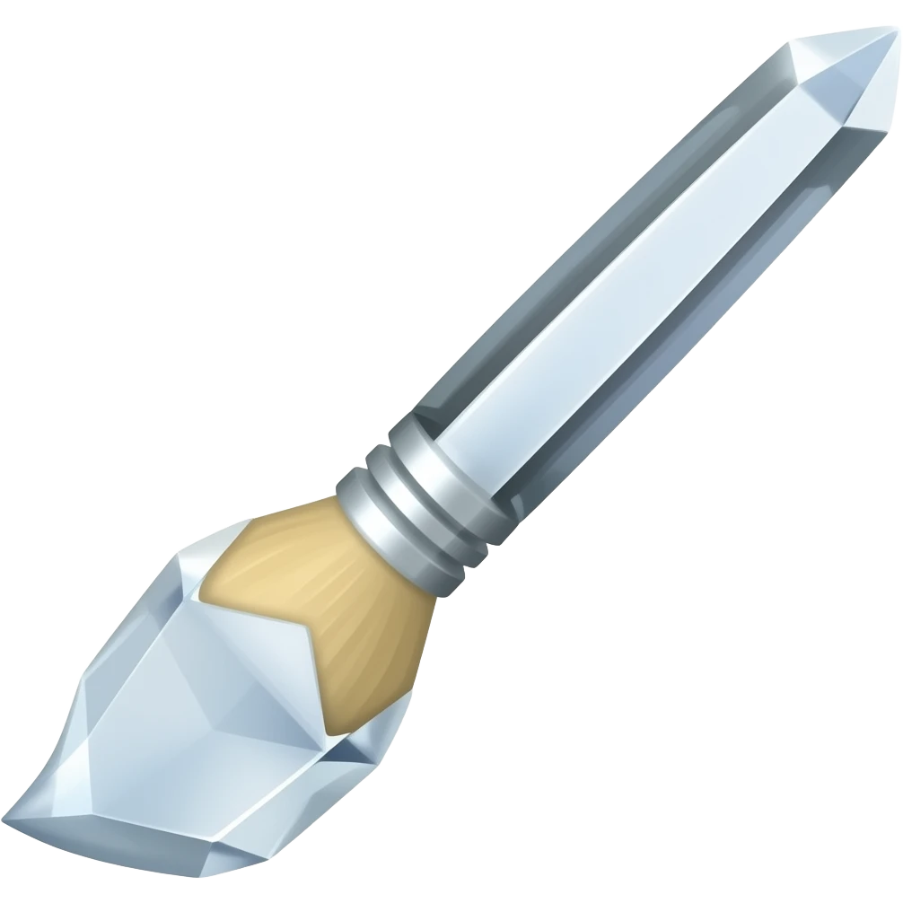 paint brush icon made entirely out of crystal emoji