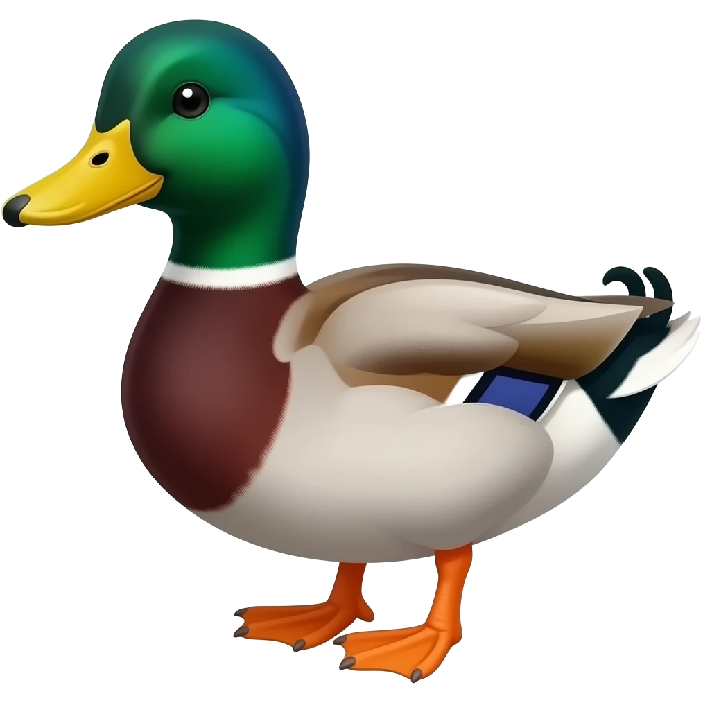 A duck with (-D)below it emoji