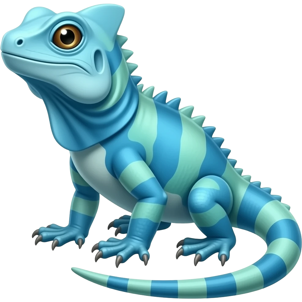 blue cyber iguana emoji
