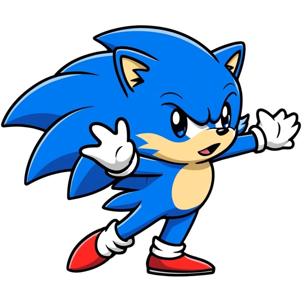 Sonic licking tale emoji