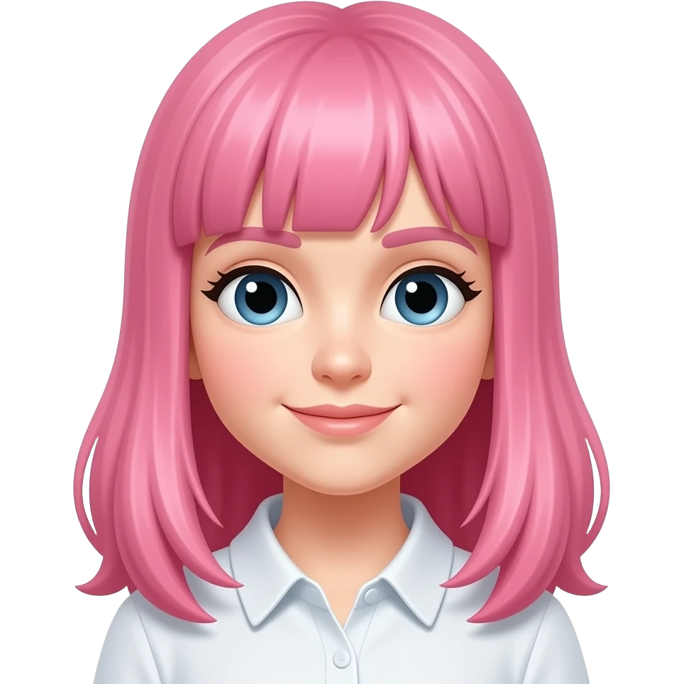 girl with pink hair will answer to this message later emoji
