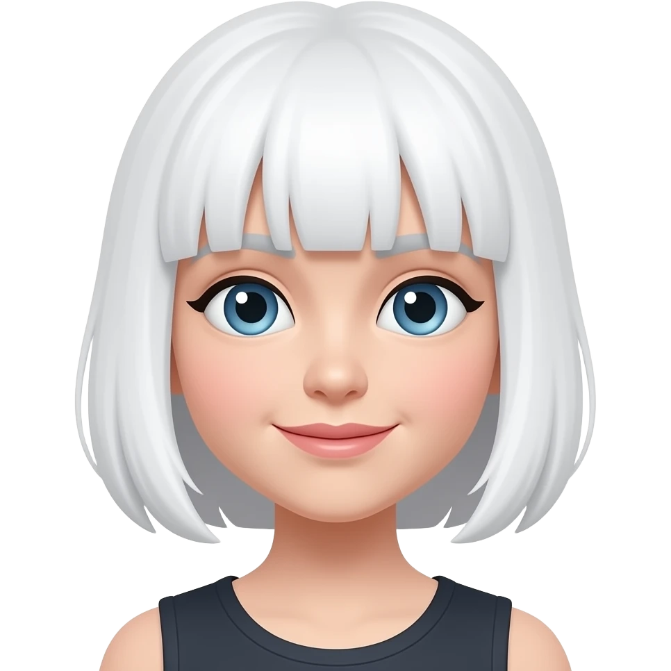 Ragazza capelli bianchi emoji