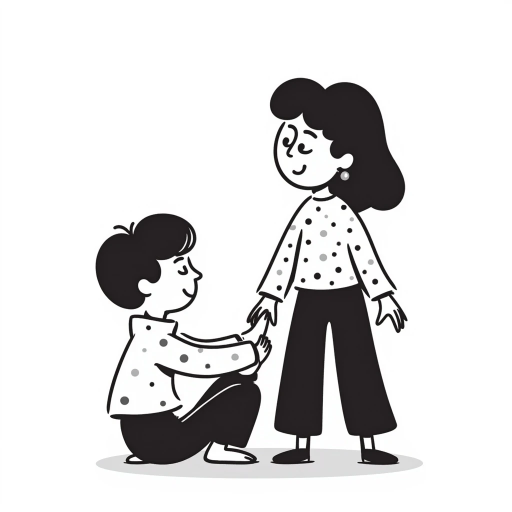 A girl smiling and standing near a little boy, he is on the floor laughing, she wiggling her toes between his thighs tickling him emoji