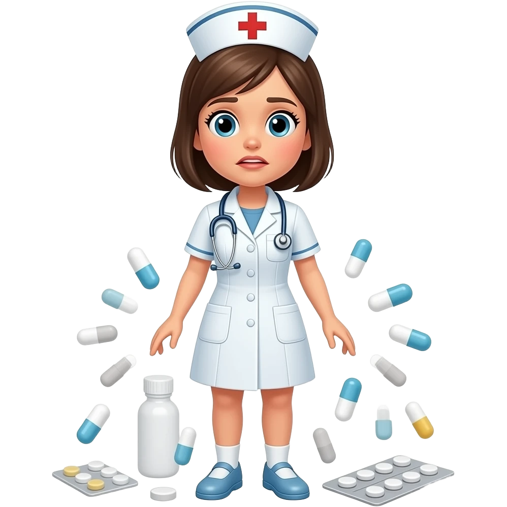 nurse committing a medication error emoji