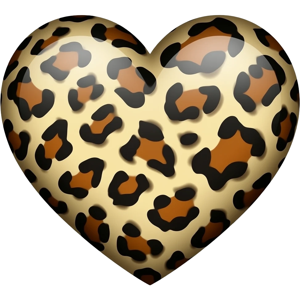 A heart with that viral cheetah print emoji