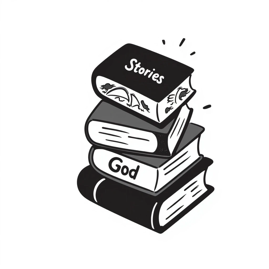 hand drawn style, book theme emoji