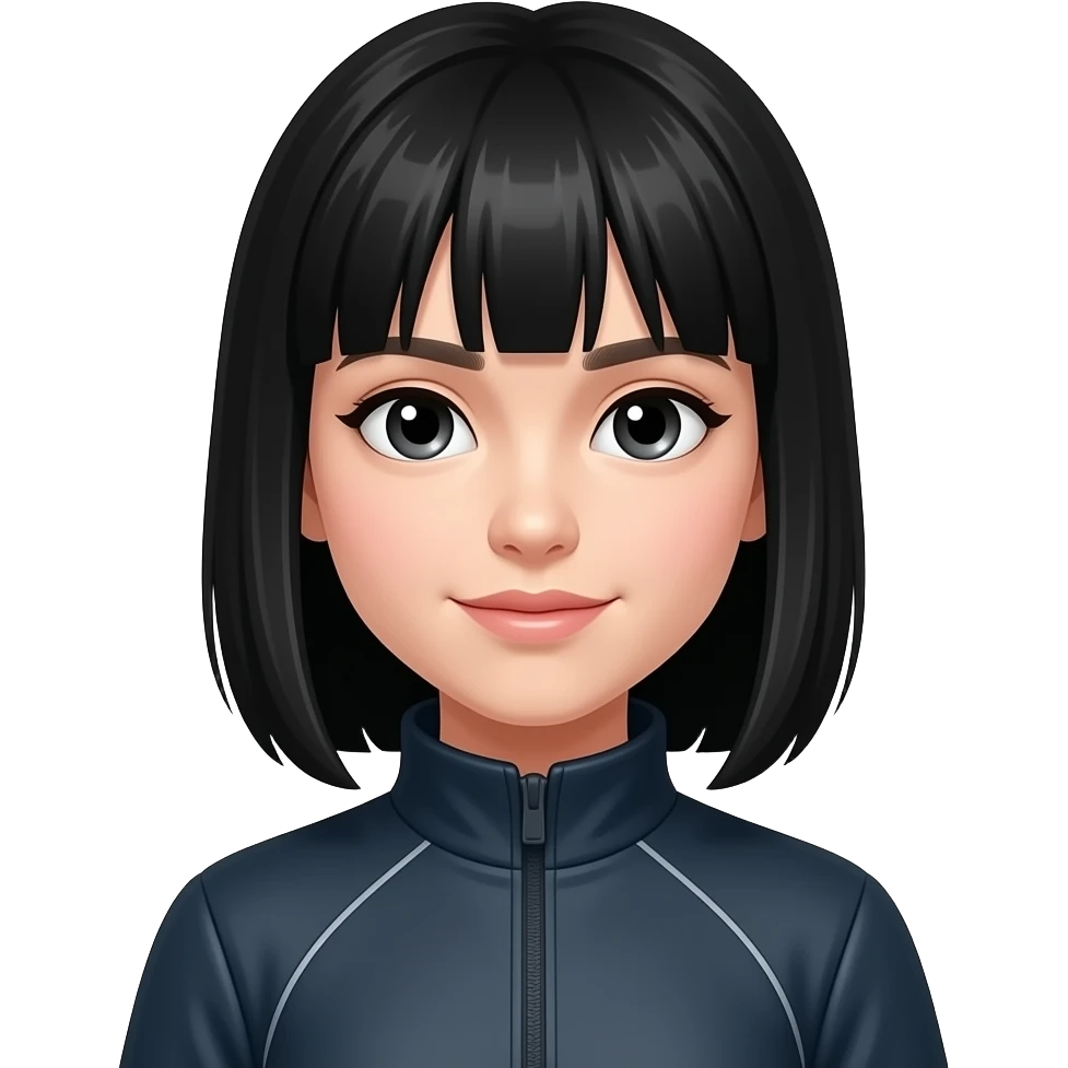 I want a poler practicer emoji . A girl with black shoulder straight hair emoji