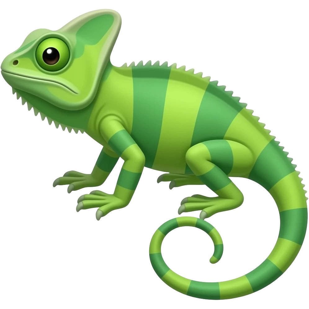 Green Write Lizord chinese style emoji